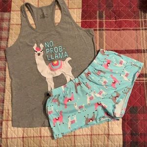 3 FOR $10 LLAMA PAJAMA SHORT AND TANK TOP SET